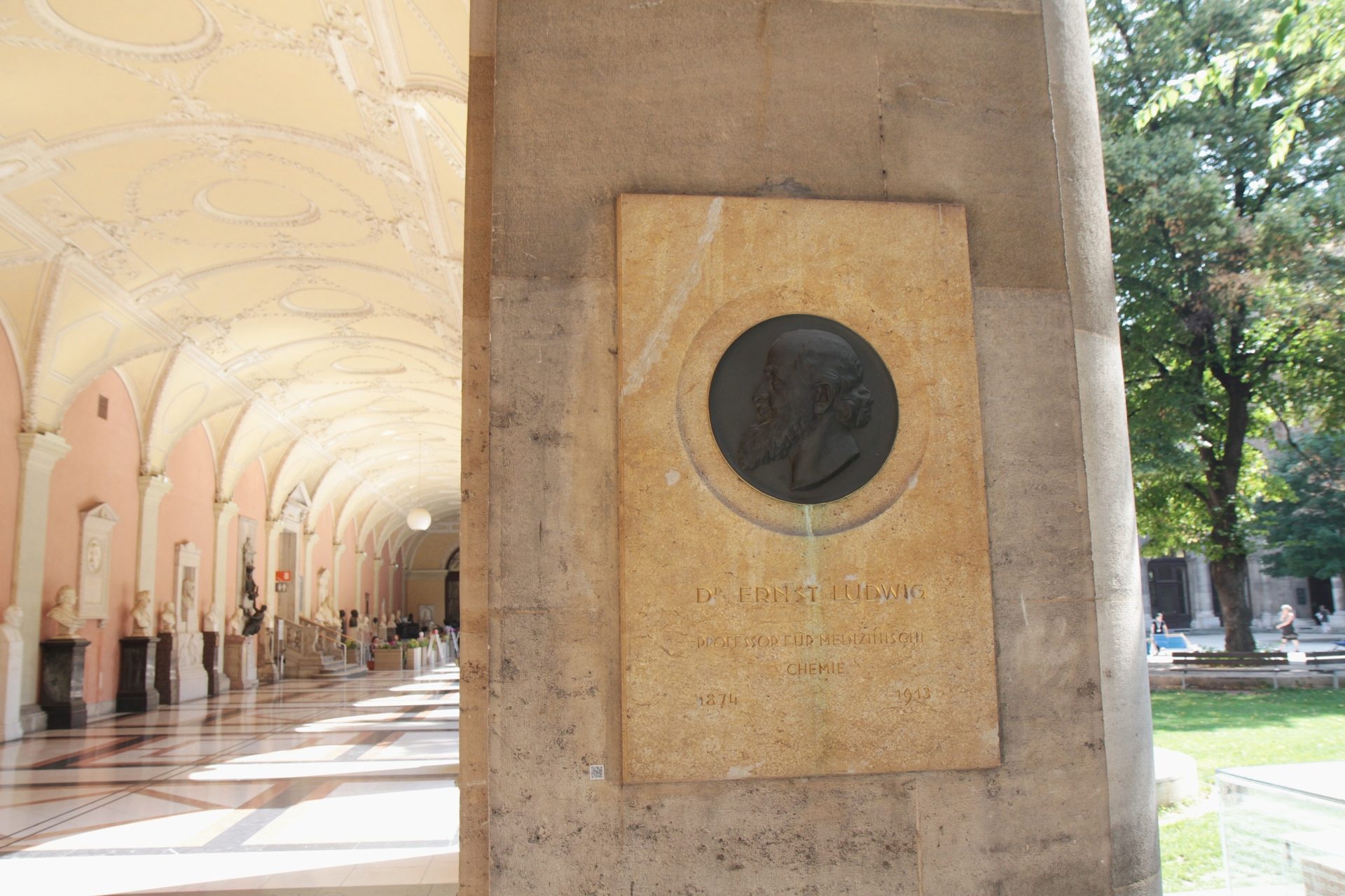 Ernst Ludwig's medallion, Medical monuments, UNI Vienna - 01.JPG